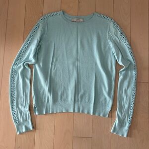 Ann Taylor LOFT Light Blue Knit Thin Sweater